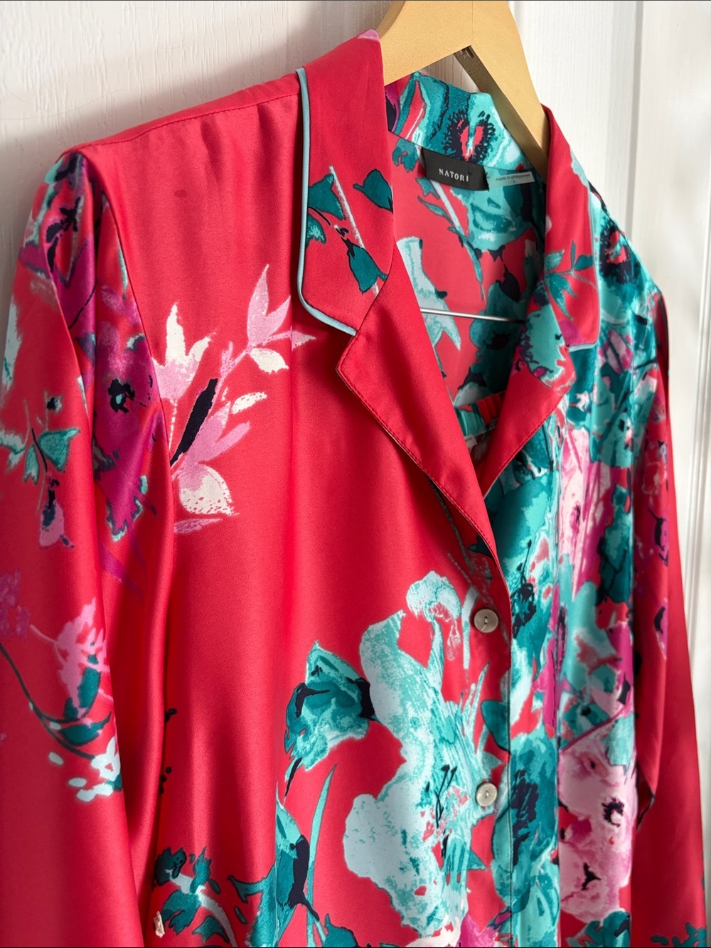 🆕 NATORI Bloom Floral Satin 3 piece Lounge/Sleep Set - Picture 7 of 13